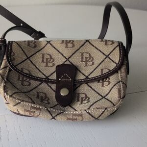 Dooney & Bourke Tan and Brown Crossbody Bag